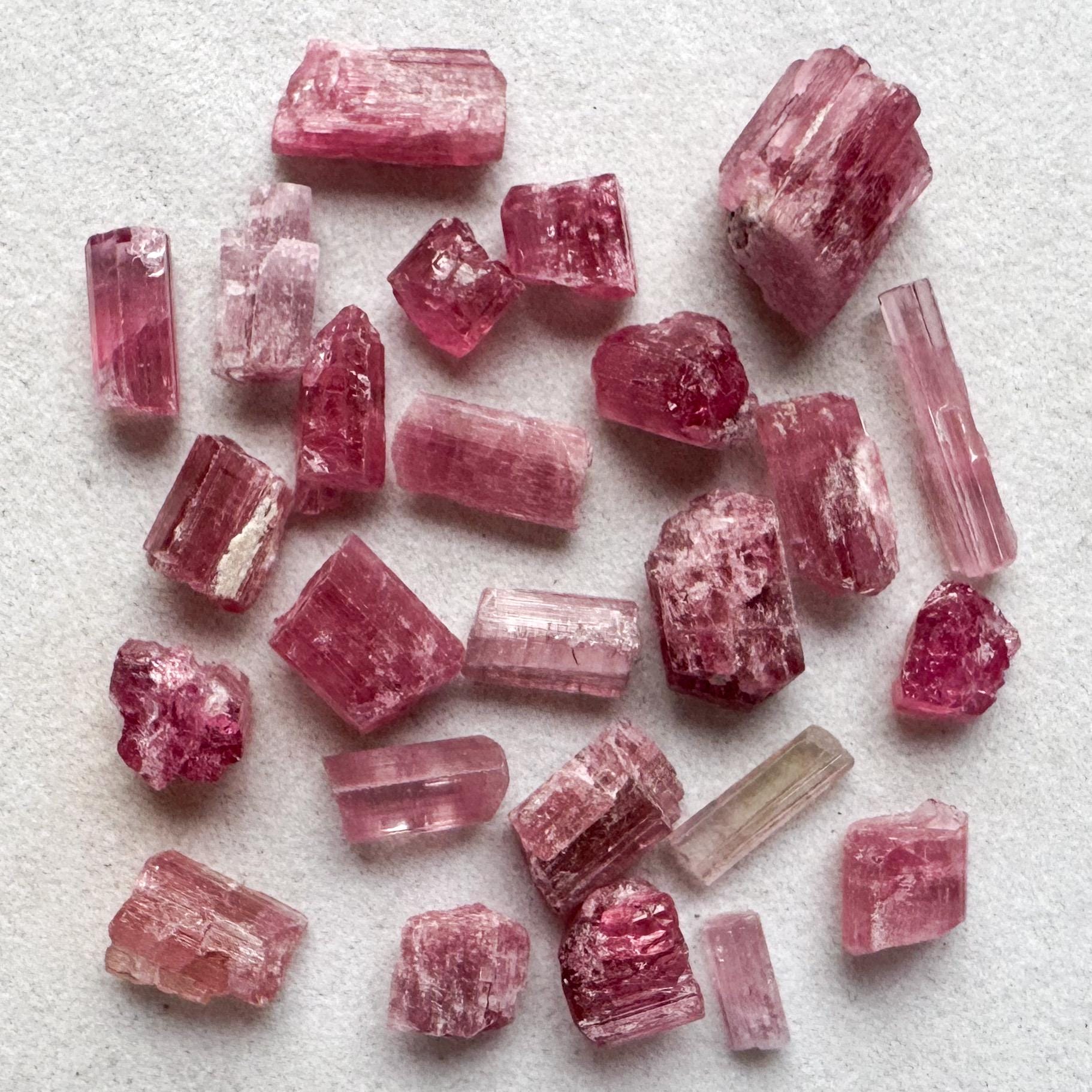 You Pick Rough/Raw Natural Pink Tourmaline Rods/Bars, Pieces, and Chips, October Birthstone - Please Read FULL Description