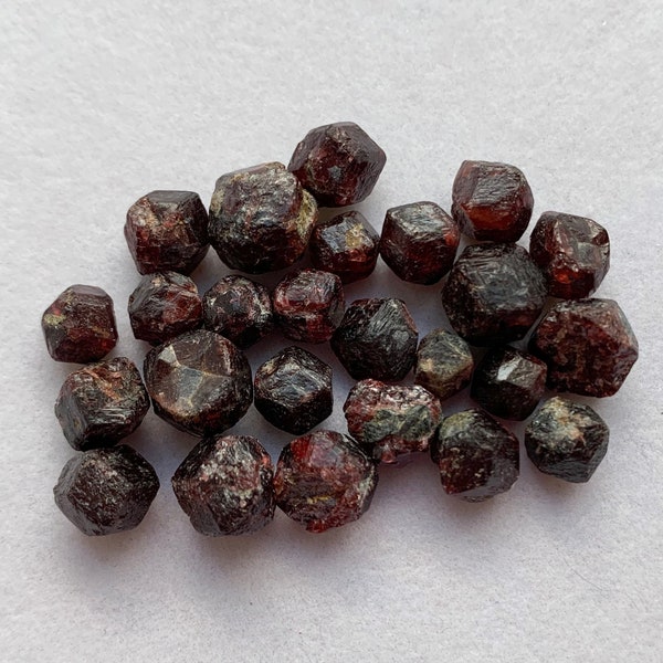 Rough/Raw Dodecahedral Red Garnet Stones/Healing Crystals, You Pick Size, January Birthstone - Please Read FULL Description