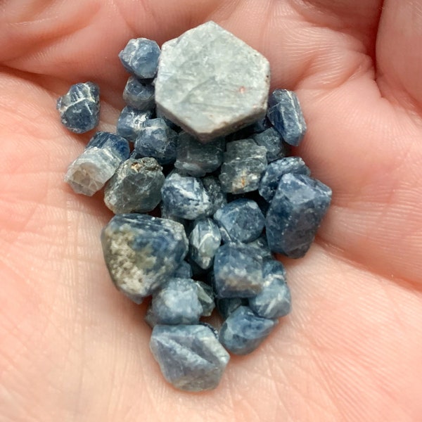 Rough/Raw MINI Blue Sapphire Record Keeper Stones Natural and Untreated September Birthstone - Please Read FULL Description