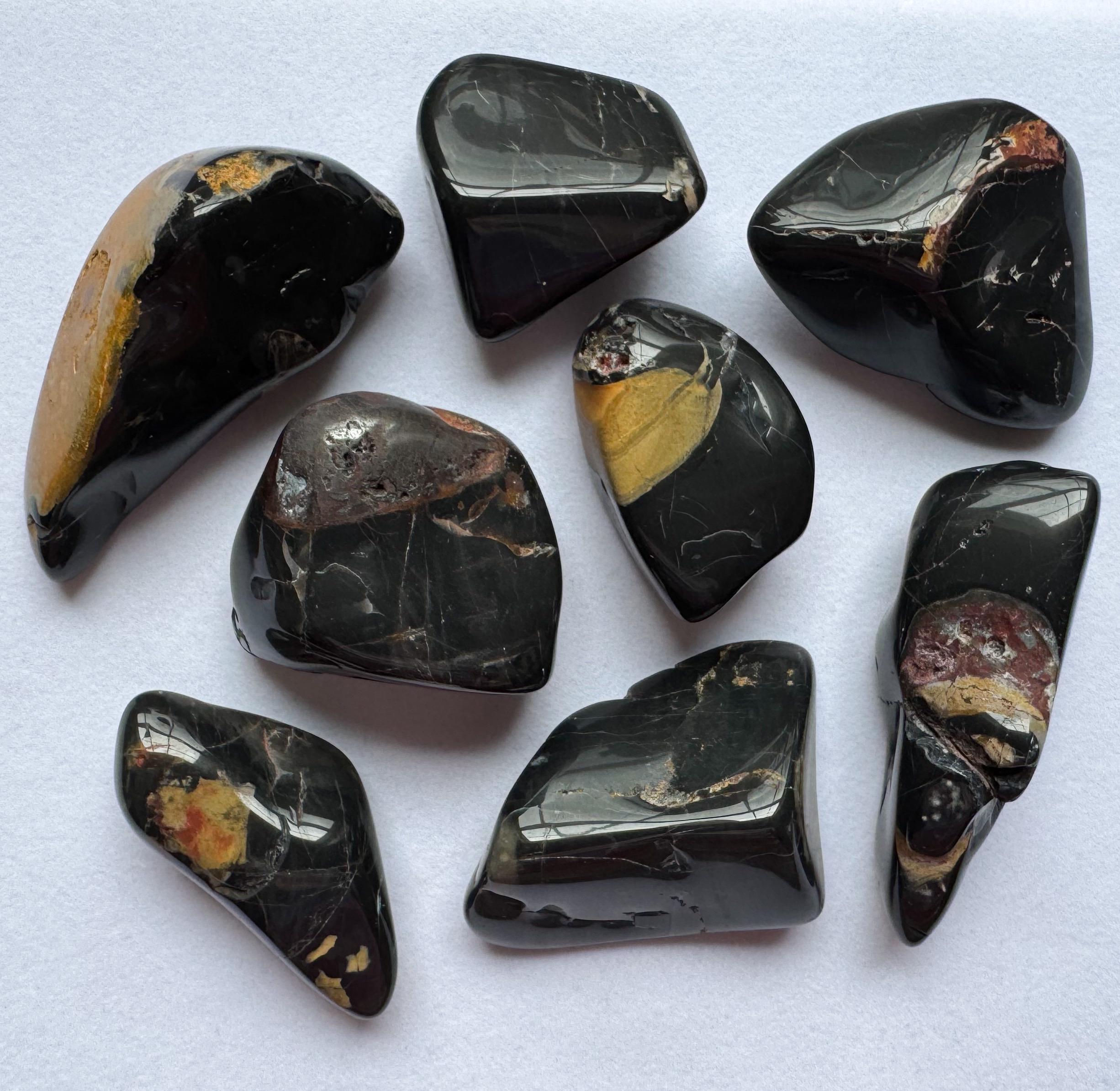 Tumbled Black Onyx Stones August Birthstone - Please Read FULL