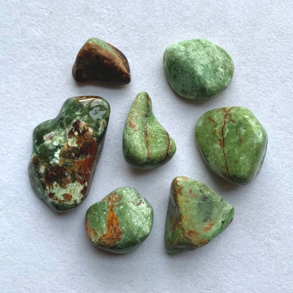You Pick Tumbled Chrysoprase Stones/Healing Crystals - Please Read FULL Description