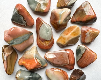 Elige piedras de jaspe del desierto policromadas pulidas/cristales curativos: lee la descripción COMPLETA