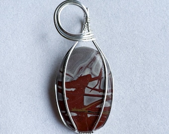 Handmade Wire Wrapped Noreena Jasper Gemstone Pendant/Necklace - Please Read FULL Description