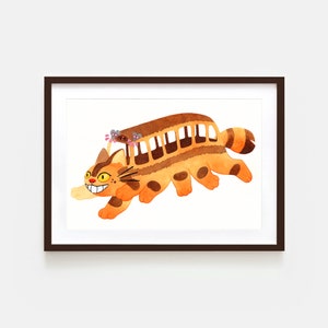 Catbus / Arte mural ilustrado