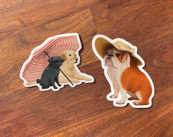 Beach Pups Stickers | Summer Themed Dog Stickers