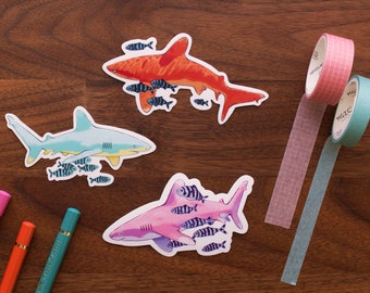 Shark Sticker Pack | Colourful Vinyl Stickers