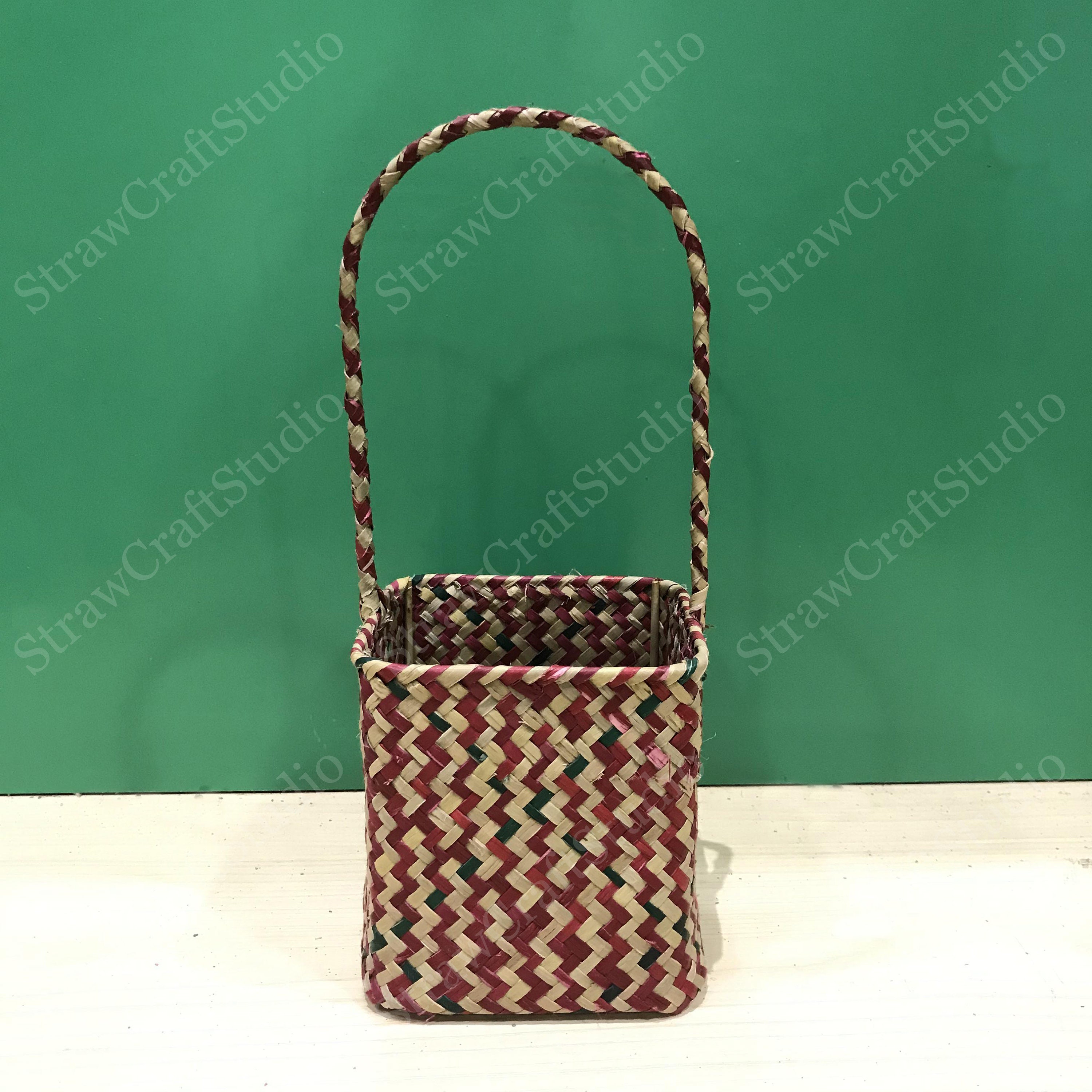 Handmade Straw Basket Woven Basket Storage Basket With Etsy