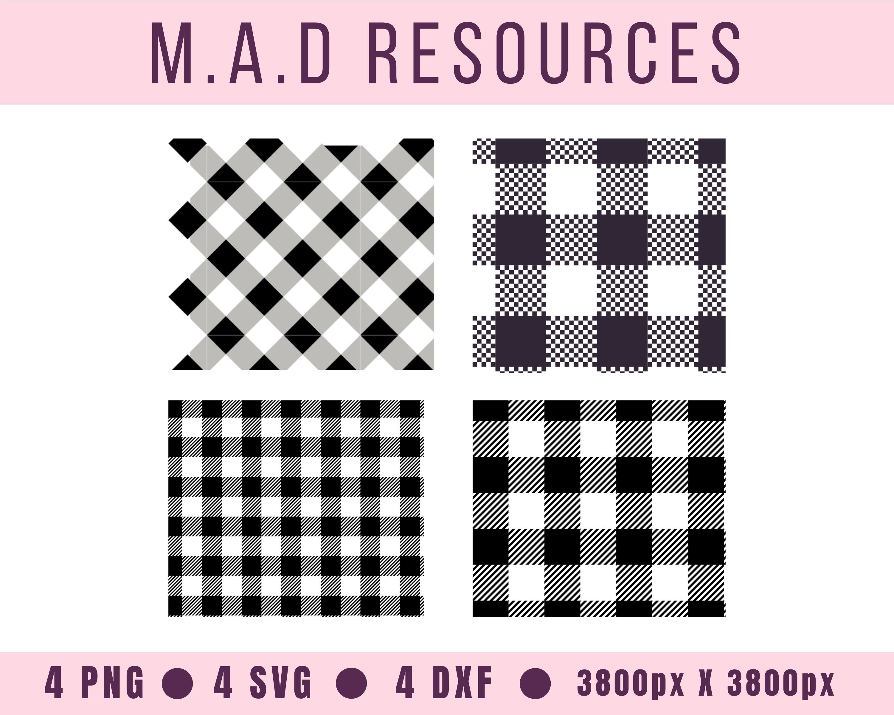 Black and White Plaid Template, White Diagonal Plaid SVG, Cricut