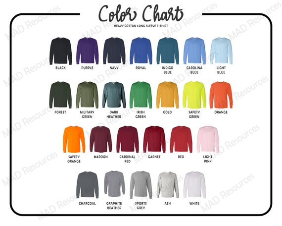 Colors Gildan 5400 Heavy 