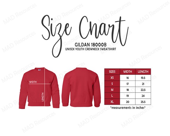 Gildan Size Chart