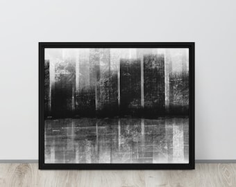 Black and White Abstract Art | Wall Art | Home Decor | Framed Canvas