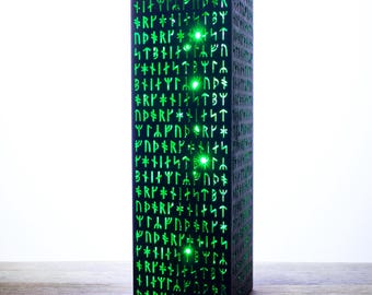 Viking Runes Lamp | Norse Mythology Shadow Night Light | Nordic Symbols Decoration