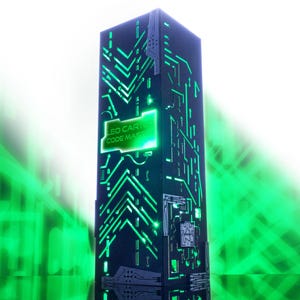 CyberPunk Style Lamp - Personalized Decorative Abstract Art Gift for Coder (Multiple Colors and Functions)