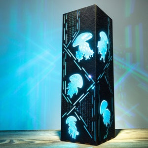 Cyber Jellyfish Surfing The Network Night Lamp | Binary Code | Tech Gift Night Light