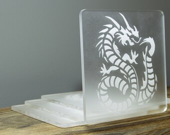 Ouroboros Dragon Coaster | Engraved Viking Snake
