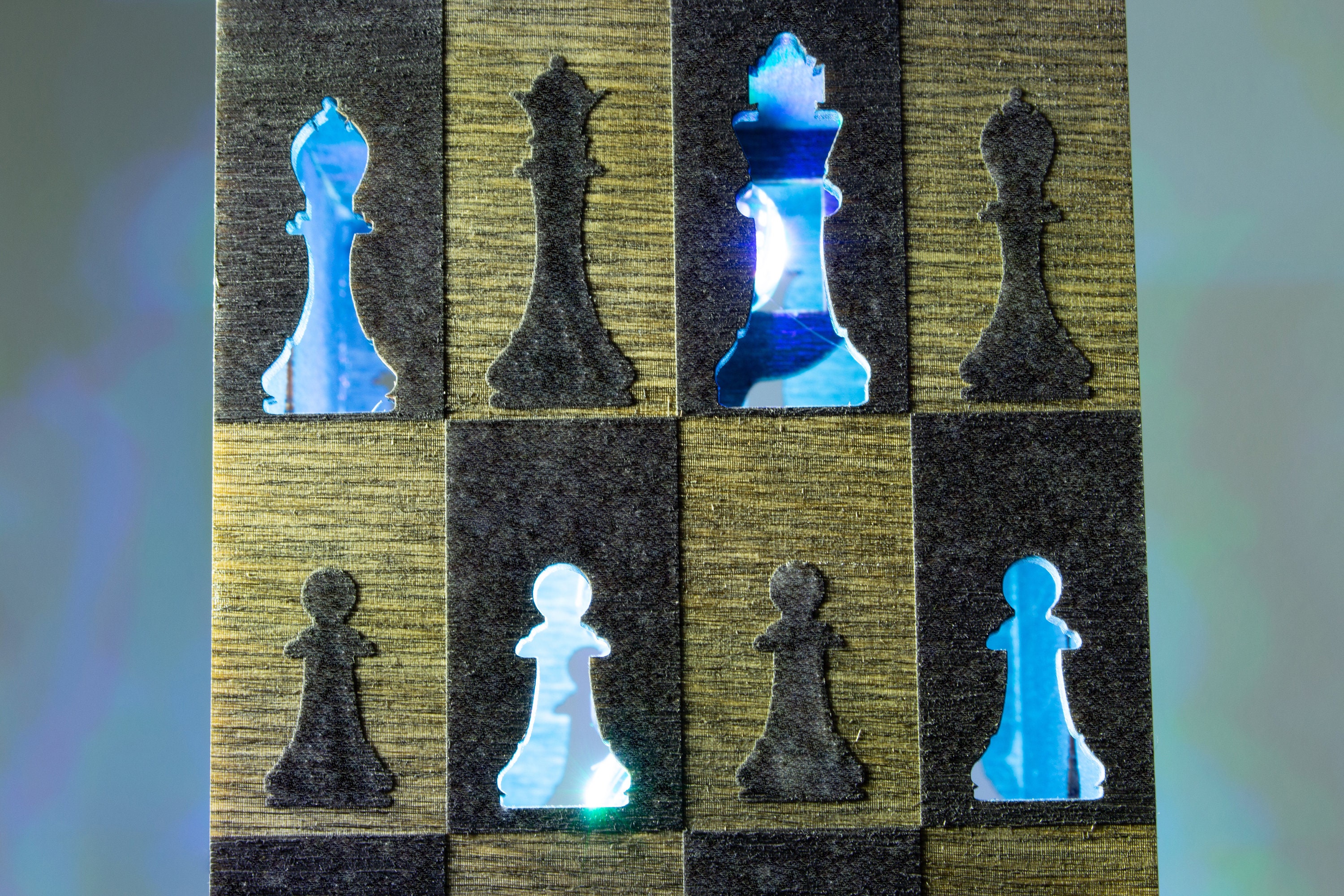Chess Decoration Lamp | Chess Room Decor RGB LED Lamp | Handmade Night ...