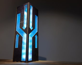 Cyberpunk Nattlampa | Futuristisk Neon LED, Handgjord