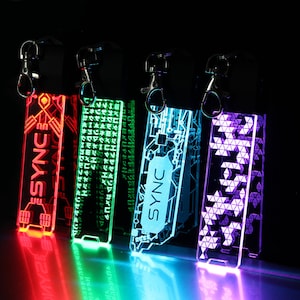 Futuristic Cyber LED Keychain | Different Designs - Circuit Board ...