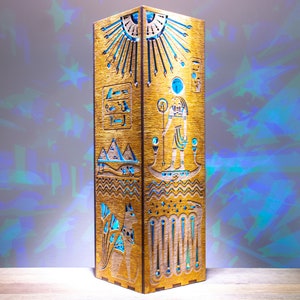 Ägyptische Mythologie Nachtlampe - Gott Der Sonne Ra, Gottheiten, Pyramiden, Hieroglyphen und Obelisk | Alt-Ägypten-Design Akzent-Leuchte