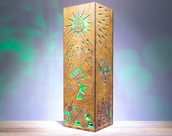 Egypt Night Lamp - Nefertiti | Egyptian Mythology - Eye of Horus, Deities, Pyramids, Hieroglyphs and Obelisk | Ancient Egypt Design Lantern