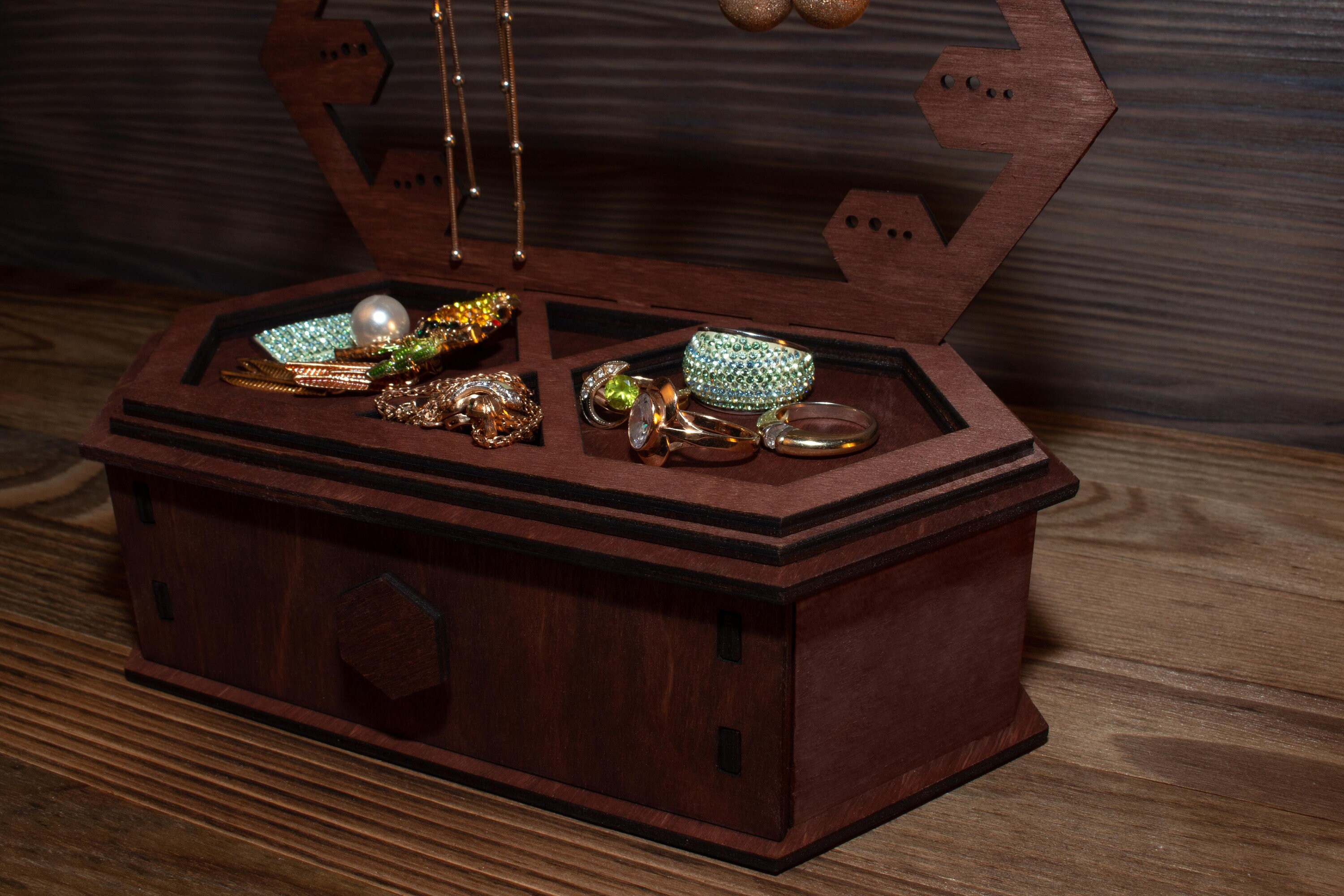 SchmuckAufbewahrung Organizer Holzständer für Schmuck | Etsy