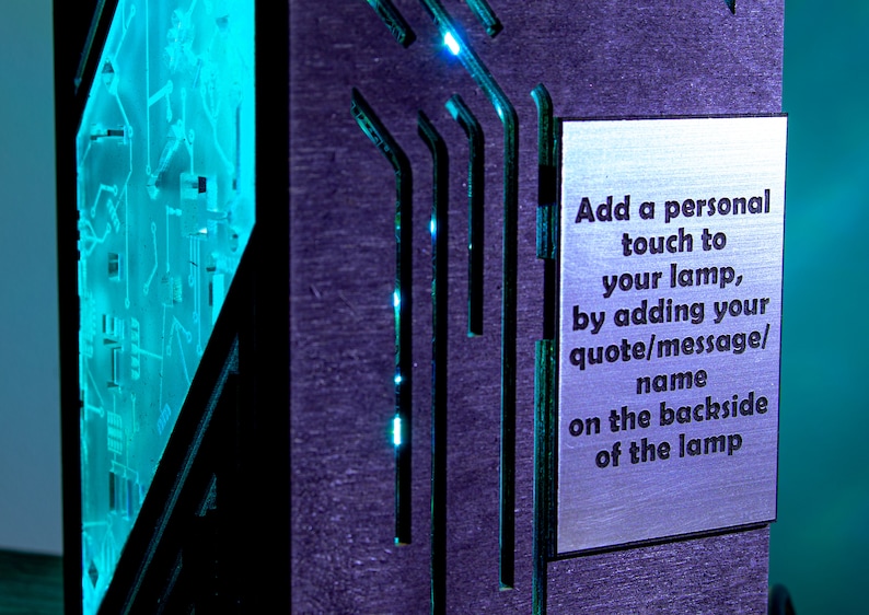 Printplaatlamp CyberPunk-stijl decoratielamp RGB LED Handgemaakte nachtlantaarn Futuristische stijl afbeelding 8