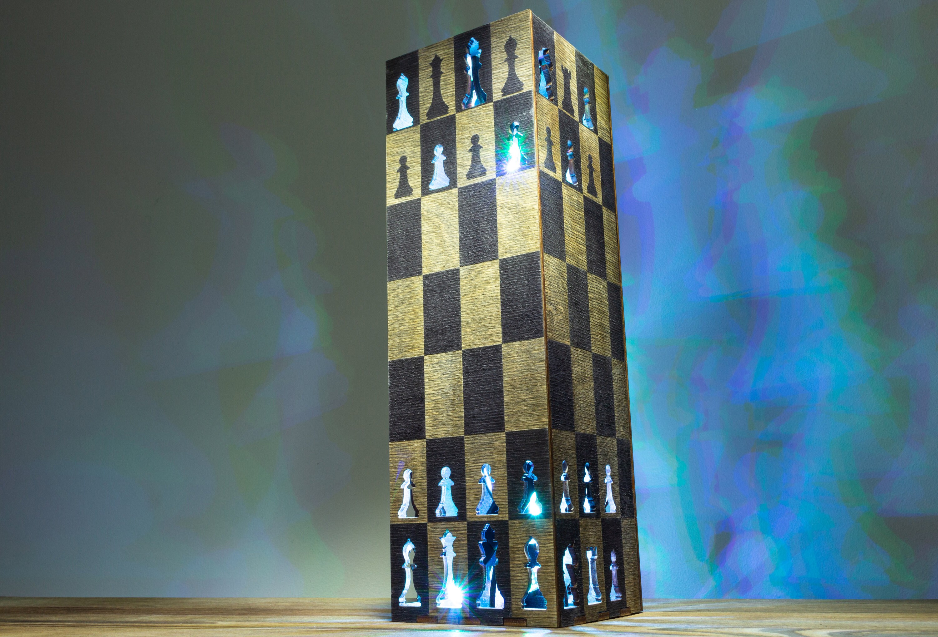 Chess Decoration Lamp | Chess Room Decor RGB LED Lamp | Handmade Night ...