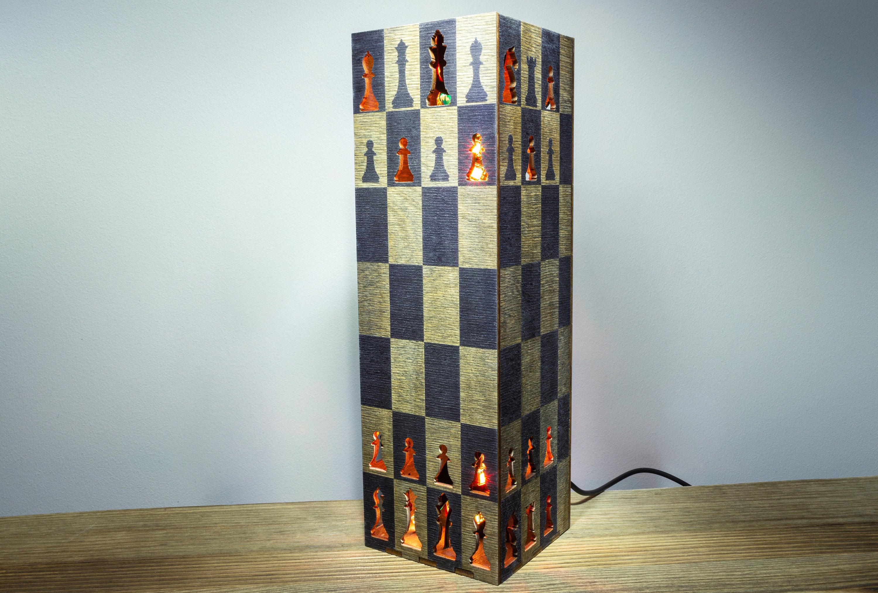 Chess Decoration Lamp | Chess Room Decor RGB LED Lamp | Handmade Night ...