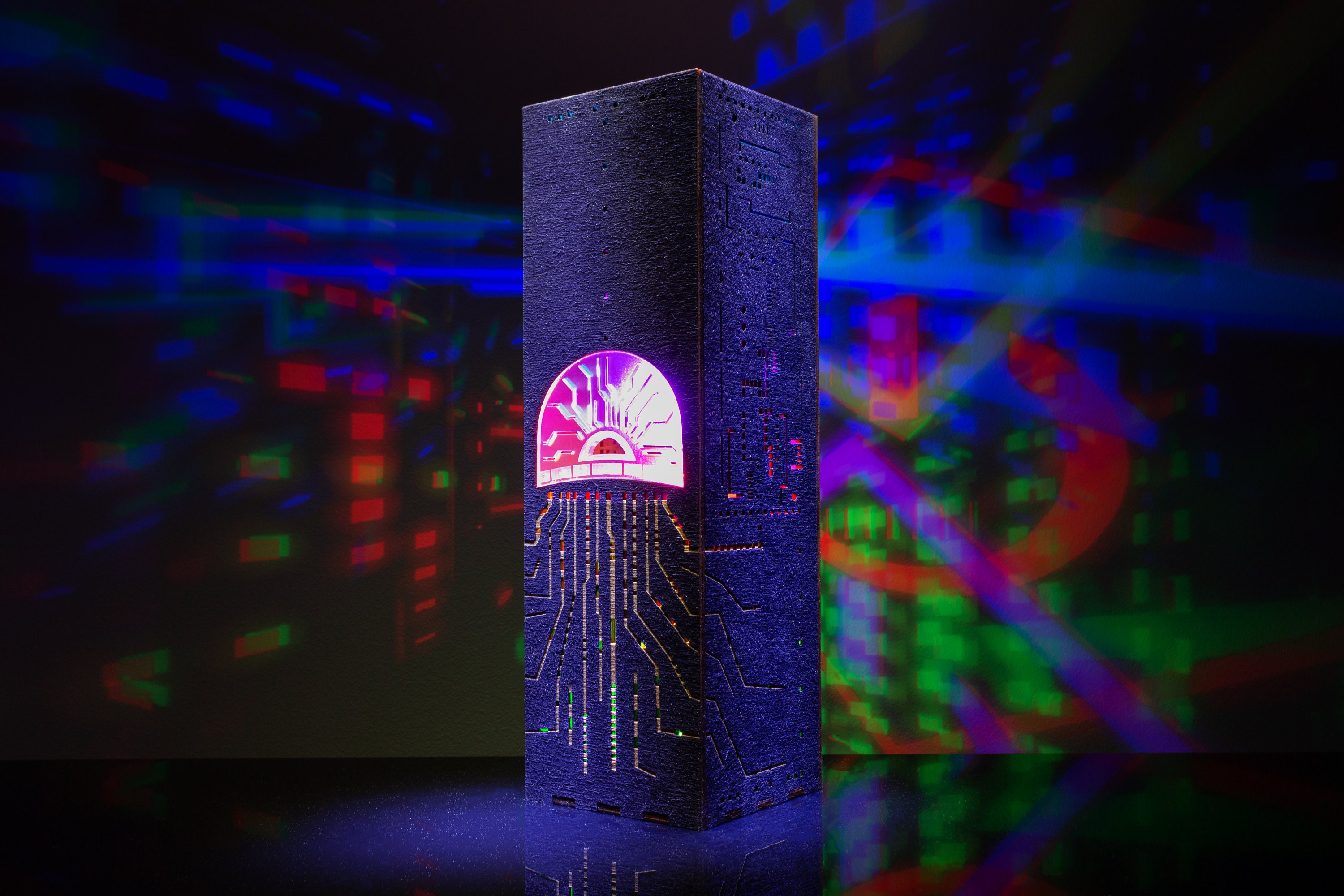 Cyber Jellyfish Night Lamp | Unique Tech-Inspired Sci-Fi Home Decor | Cyber Style | Desk Night Light | RGB Smart LED