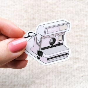 Kawaii retro photo camera sticker, Polaroid sticker, Photography sticker, Pink Polaroid Camera, Polaroid camera sticker, Christmas gift idea