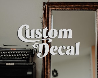 Custom Wedding Mirror Decal, Personalized Vinyl Sticker, Party Decor