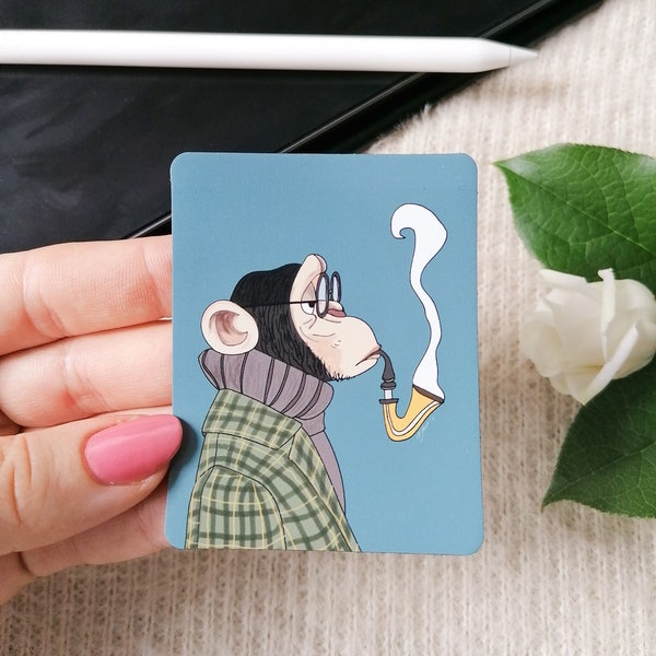 Cute Monkey Magnet, Monkey in a suit, Sophisticated monkey magnet, Funky art, Birthday gift, Refrigerator magnet, home decor, cute animals