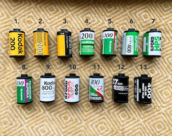 Brelok do kluczy z filmem 35 mm | Prezent dla fotografa | Brelok do kluczy z aparatem fotograficznym | Brelok do torby z fotografią filmową | Prezent dla fotografa filmowego