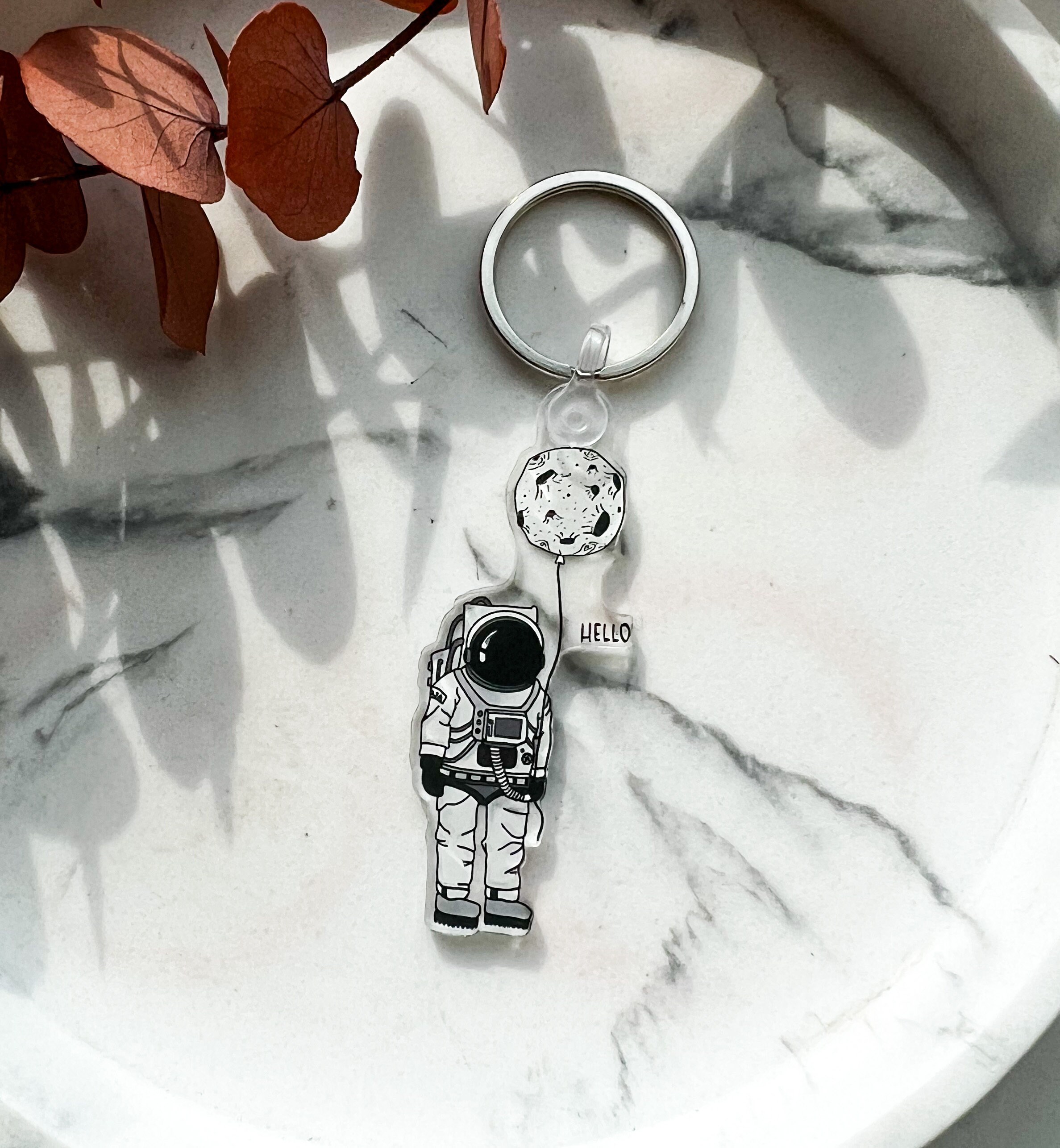 Astronaut Keyring, Moon Keychain, Space Cowboy Bag Charm, Space ...