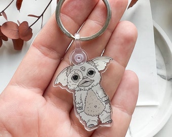 Portachiavi Gremlin in acrilico / Simpatico ciondolo a forma di mostro per borsa / Portachiavi Gremlin Kawaii / Accessorio mostro fantasy / Regalo originale