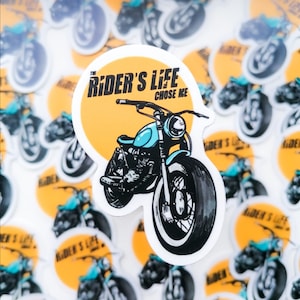 Biker motorcycle decal sticker, Motorcycle sticker, Harley bike laptop decal, Biker sticker, motorcycle accessories, gift for biker lover