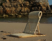 Handmade Folding Rattan Beach Chair, Include Strap and Visor (FREE)