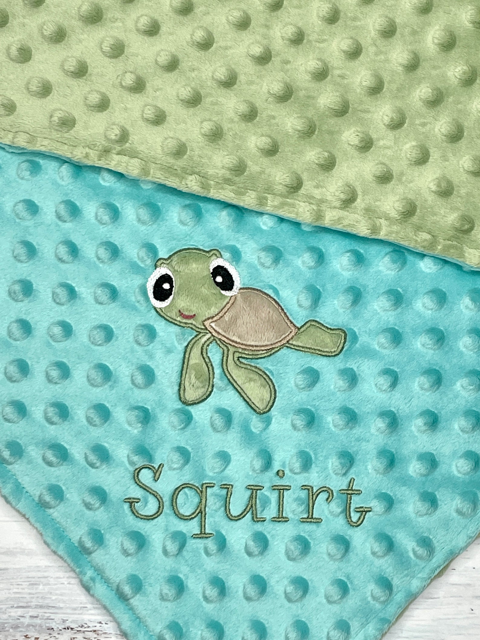 Personalized Sea Turtle Minky Baby Blanket Etsy