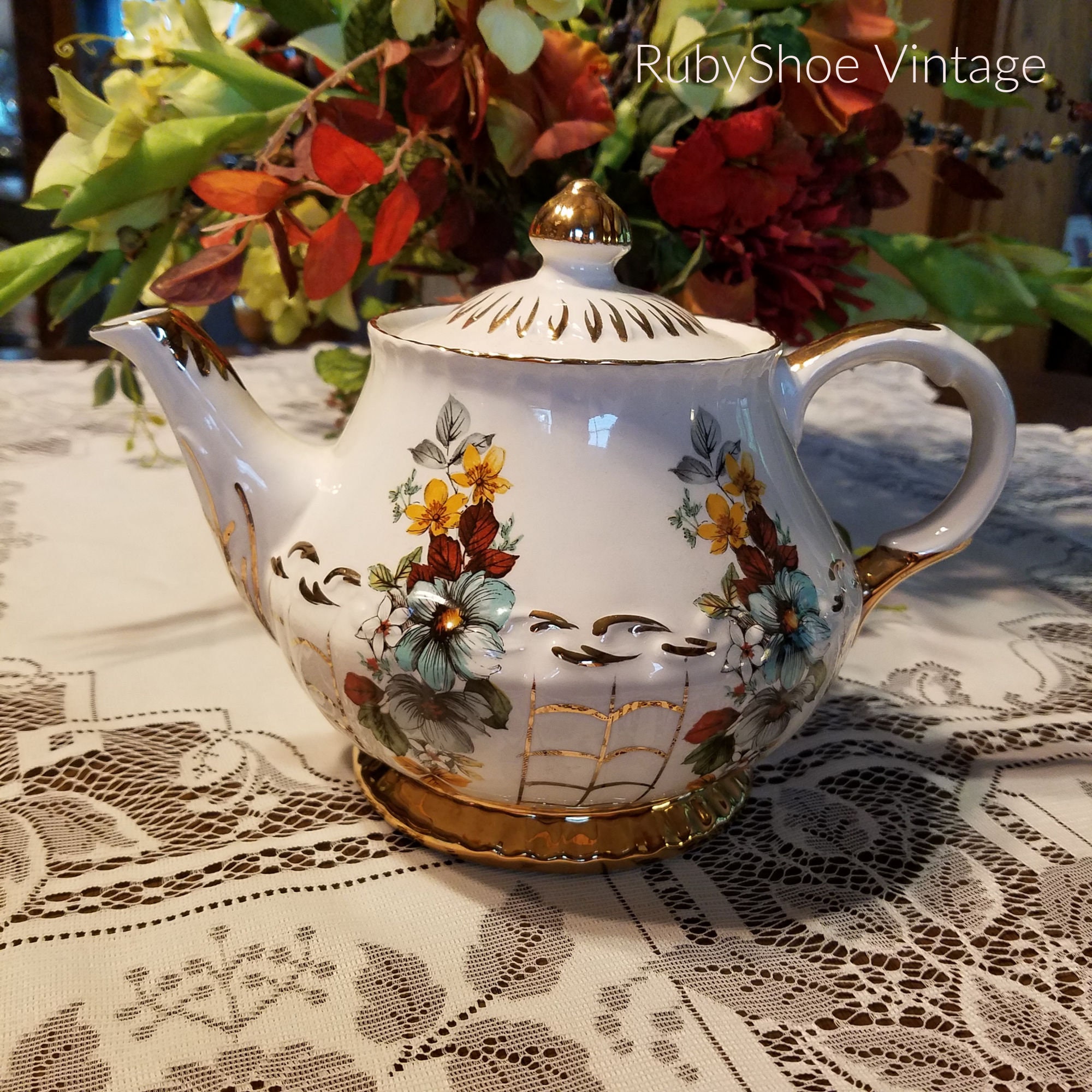 Tea Party Teapot. Ellgreave Ironstone Teapot with Lid. English Etsy