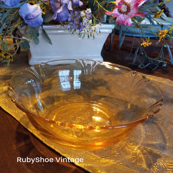 Miscellaneous Heisey Empress Sahara Yellow Dishes. Antique Glass. Bowl. Nut Dishes. Saucer. Replacement Dishes. Limited Quantity.