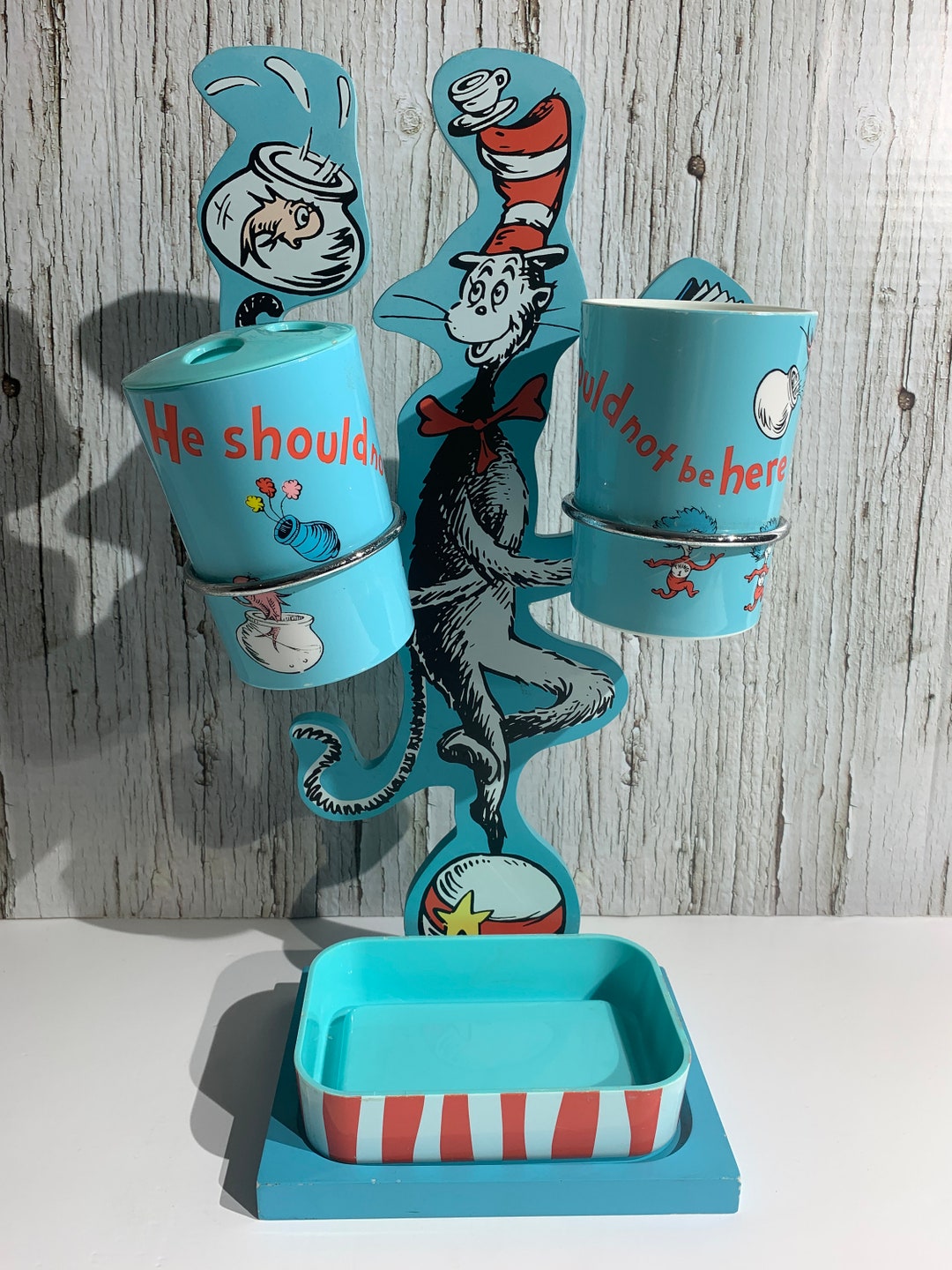 Dr Seuss Cat in the Hat Bathroom Caddy Etsy