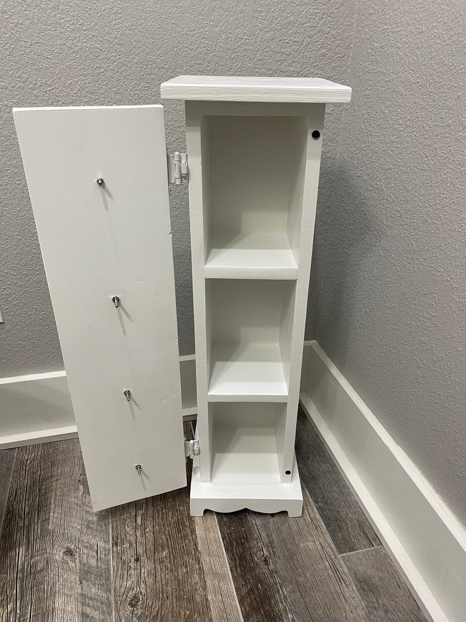 Bathroom Floor Storage Cabinet, Solid Wood Floor Cabinet, Farmhouse ...
