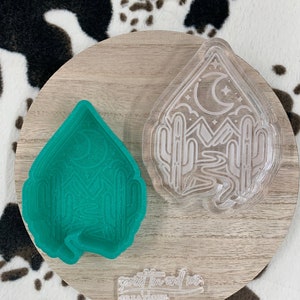 Desert Scene Teardrop Freshie Mold, Western Freshie Mold, Silicone Mold, Freshie Mold