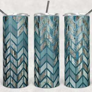 Teal Woods and Ombre Design 20oz Sublimation Tumbler Wrap Digital Download