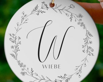 Personalized Engagement and House Warming Ornament Christmas Gift For Couple