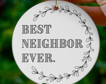 Personalized Ceramic Neighbor, Coworker, Friend Christmas Ornament Fun Gift