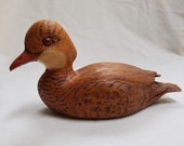 Hand-carved wooden duck