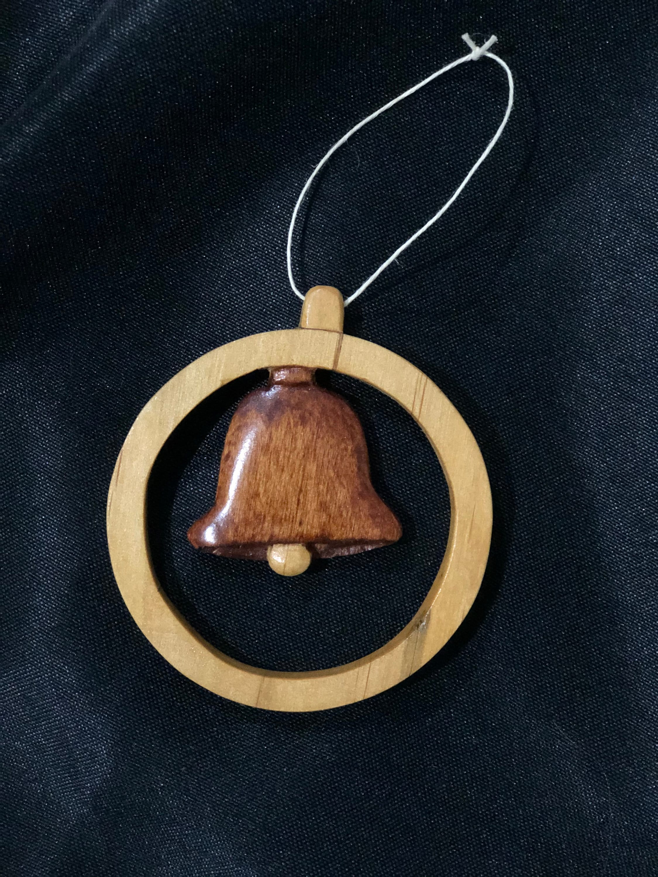 Handcrafted Wooden Bell With Circular Surround Etsy