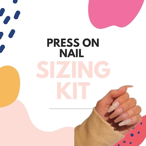 Press On Nails Sizing Kit | Sizing sample kit for press on nails | Glue on nails False nails Spring Summer nails