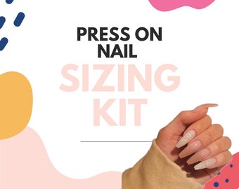 Press On Nails Sizing Kit | Sizing sample kit for press on nails | Glue on nails False nails Spring Summer nails
